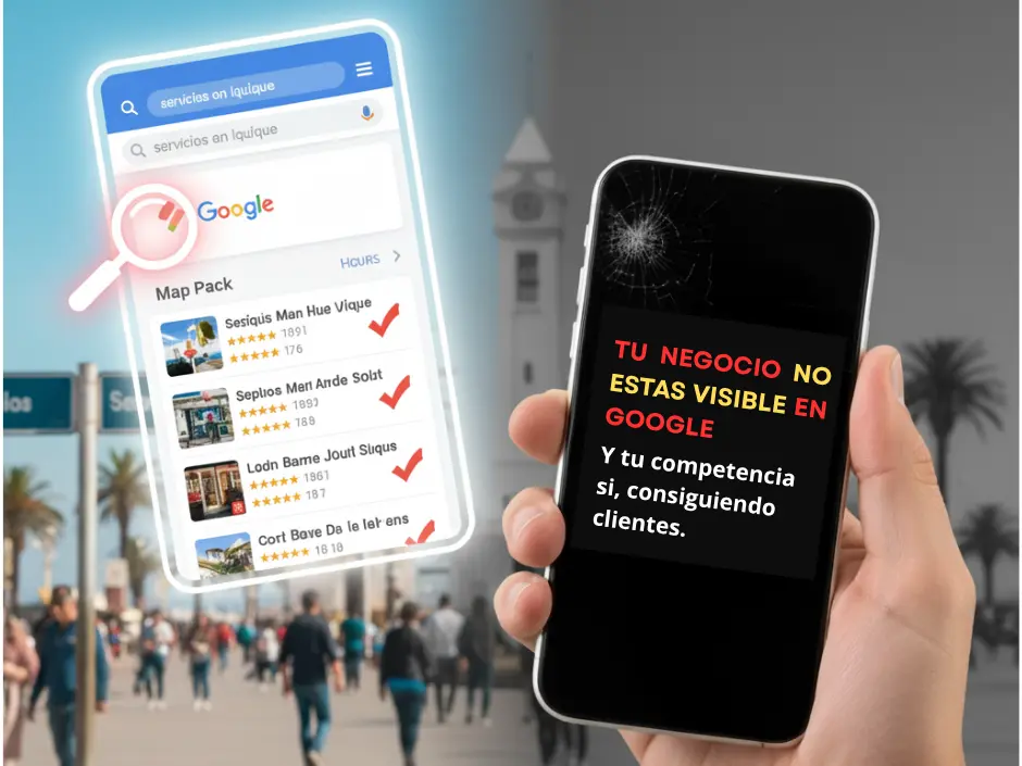 Negocio invisible en Google Maps Iquique